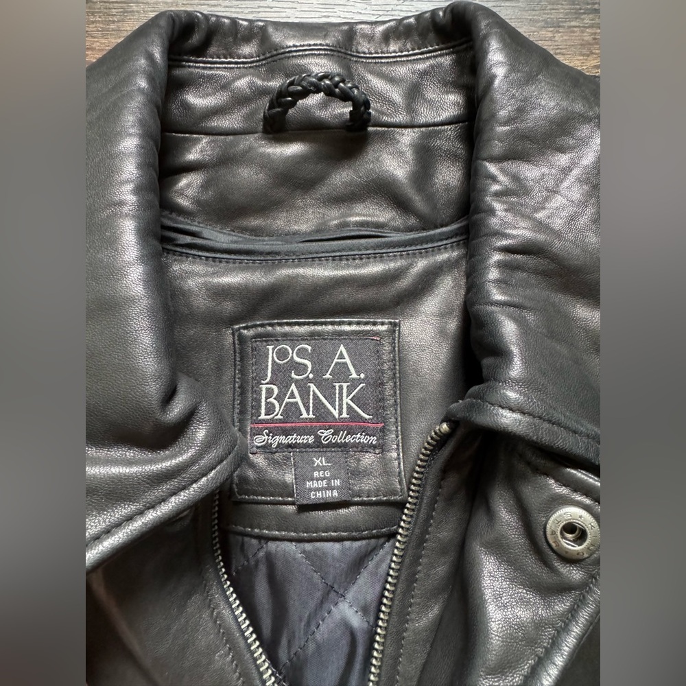Joseph A. Bank Men’s Leather Jacket XL - Picture 2 of 10
